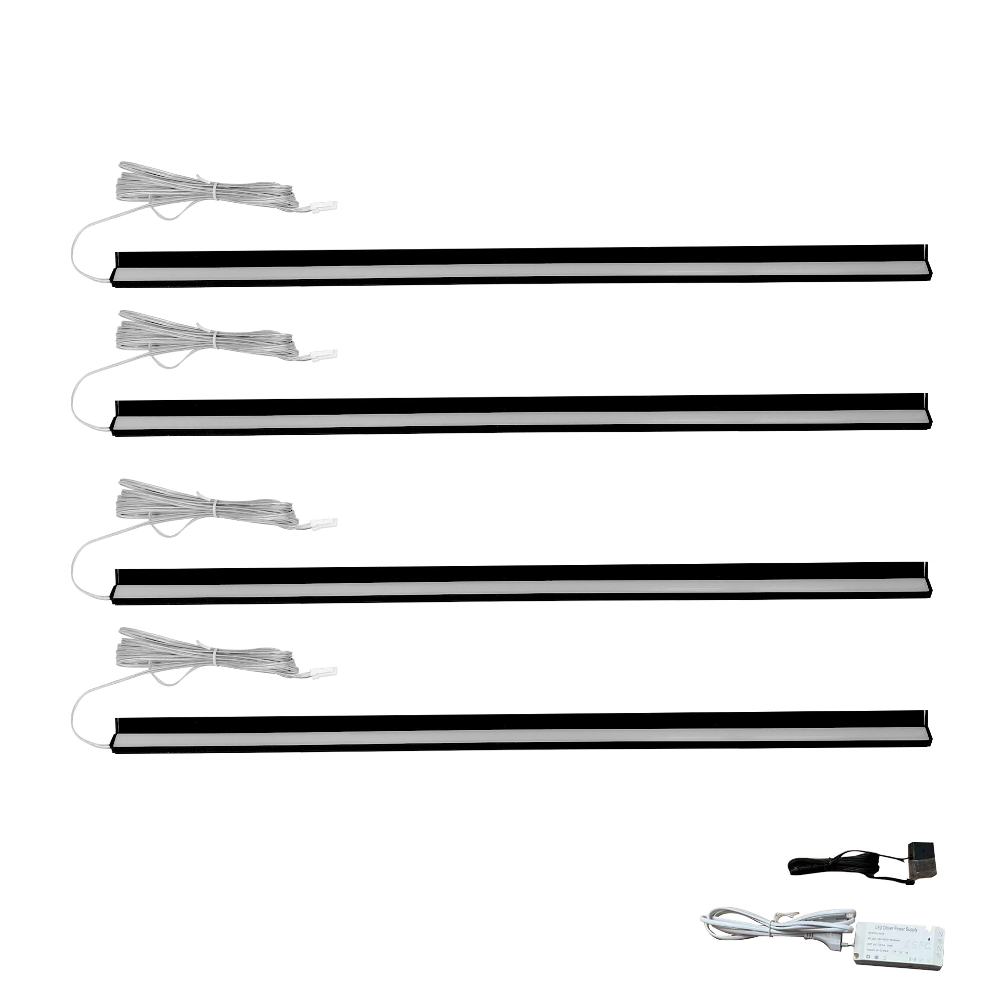 4 Pack 48cm Aluminum Cabinet Shelf Sensor LED Lighting Kit – HEARTDECO