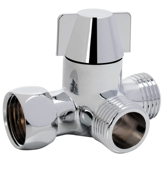 G1/2 Solid Brass 3-Way Shower Diverter Valve