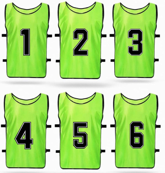 1-6 Numbered Training Vest ,Soccer Pennies Numbered Jersey -M