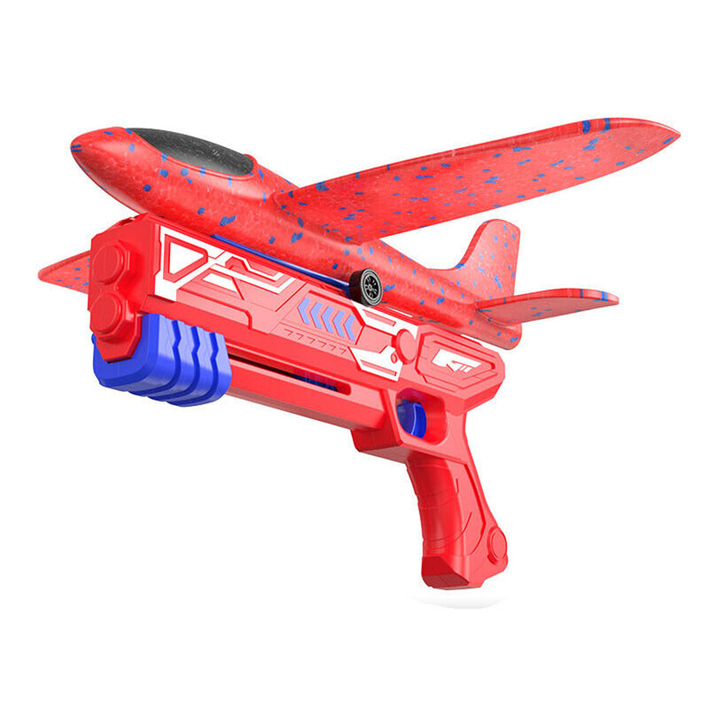 Outdoor Airplane Launcher For Kids - Outdoor Fun & Entertainment Kids Toy - Red