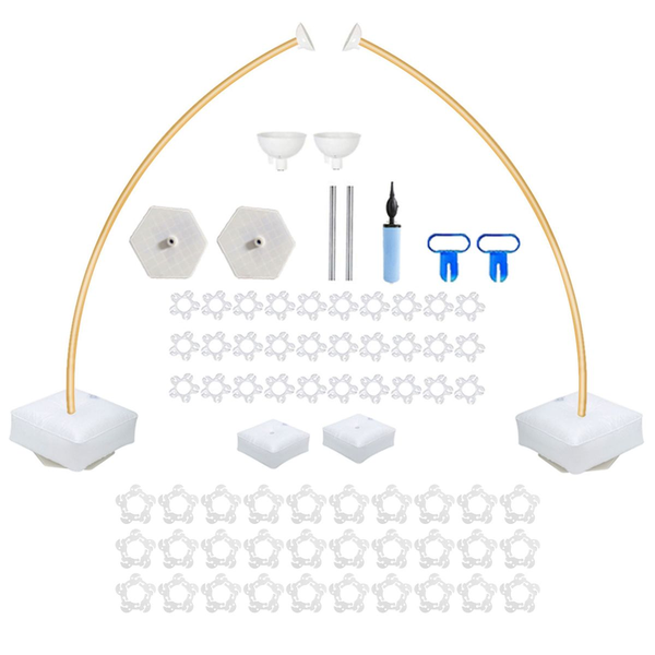 74 Piece Bendable Balloon Arch Stand Kit Fiber Rod Set