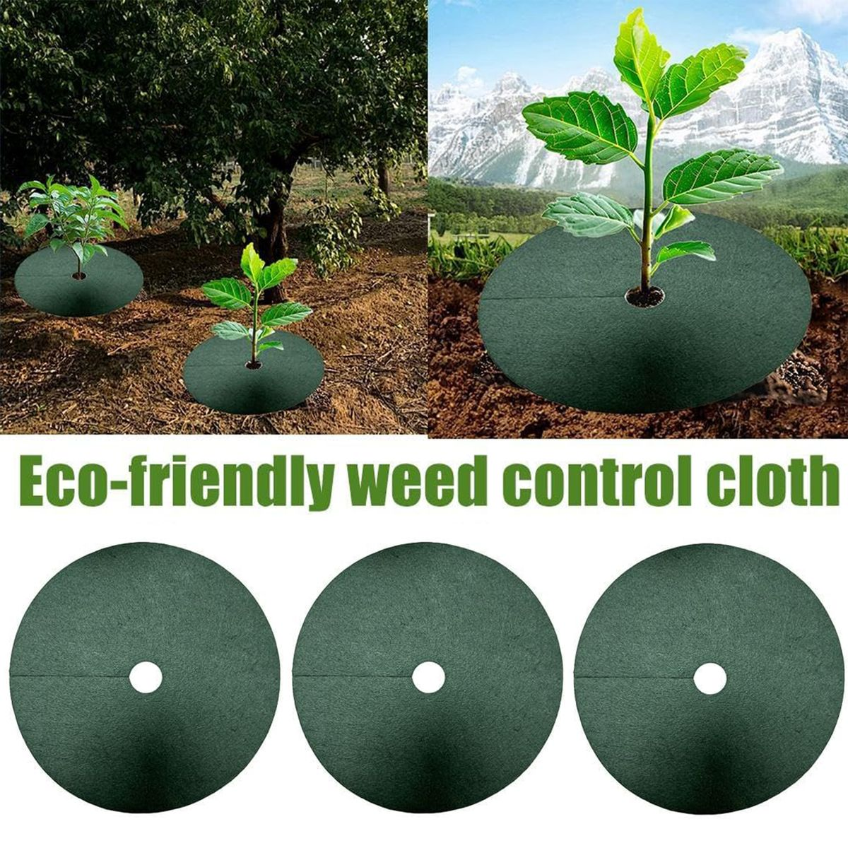 5 Piece Garden Ground Weed Control Cover Sapling Root Protection 9.8 i ...
