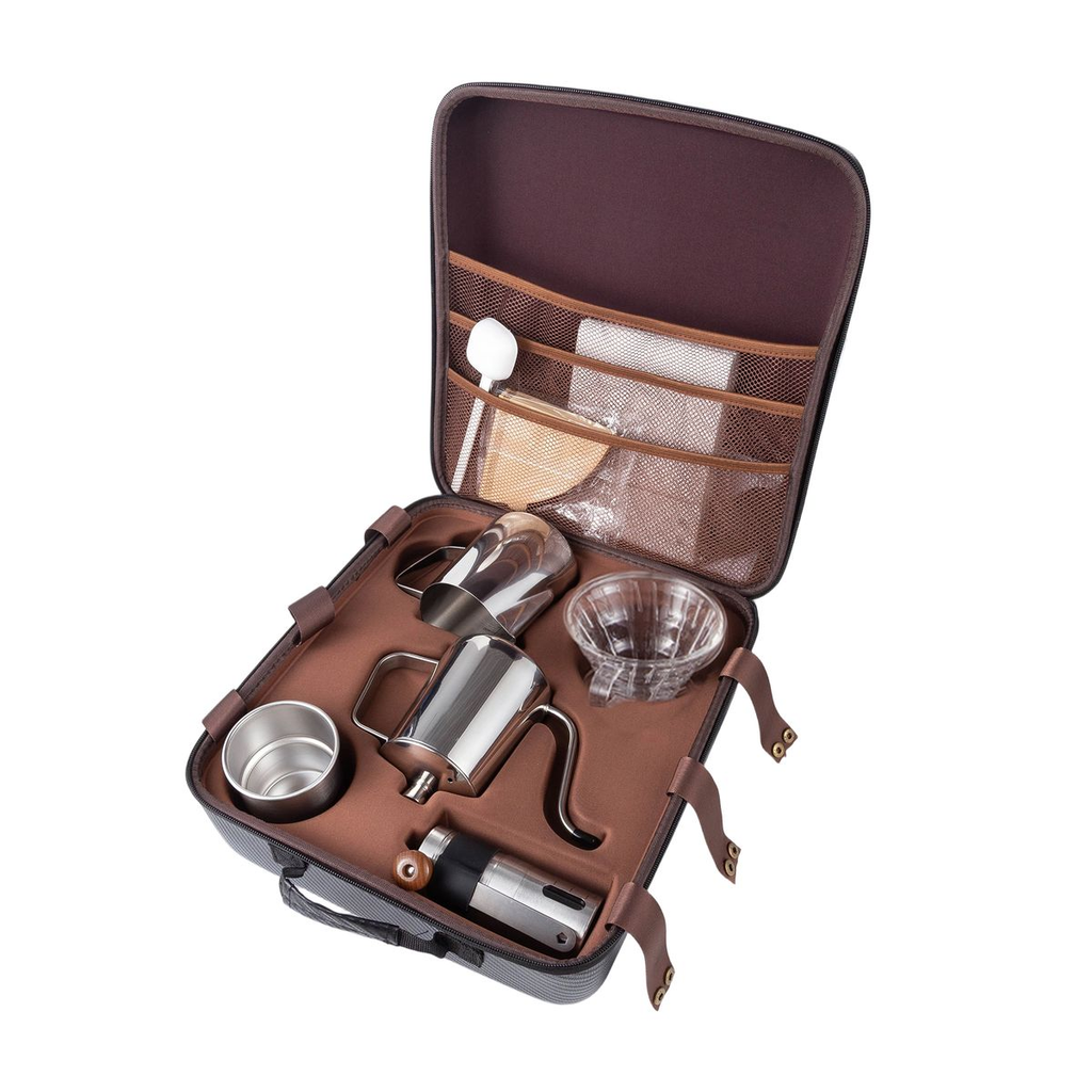 60 Piece Travel Portable Stainless Steel Coffee Making Set Gift Set
