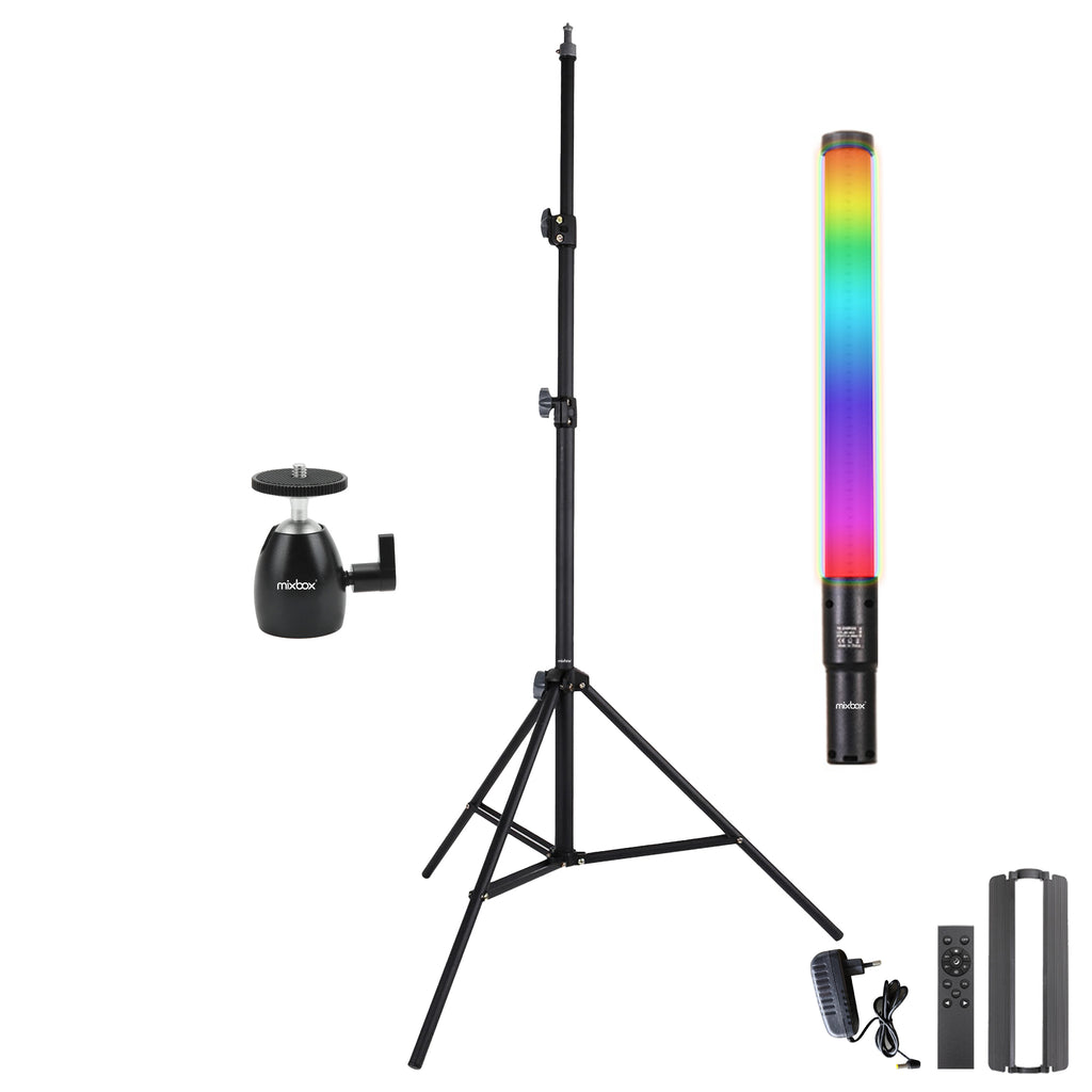 MixBox Adjustable 18 Color Led Photography Light Stick Wand Kit With Tripod