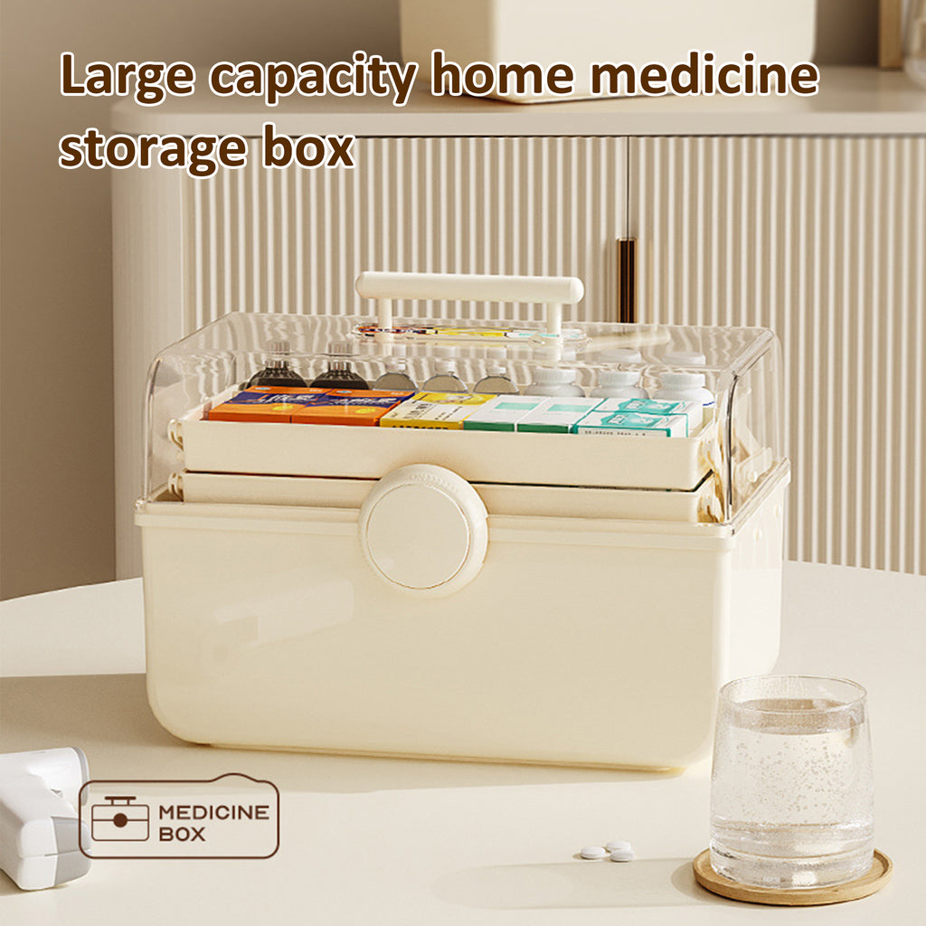 Cheap Household Medicine Box Medicine Emergency Medical Storage Box  Multi-layer Large-capacity Cosmetics Gadgets Home Storage Box