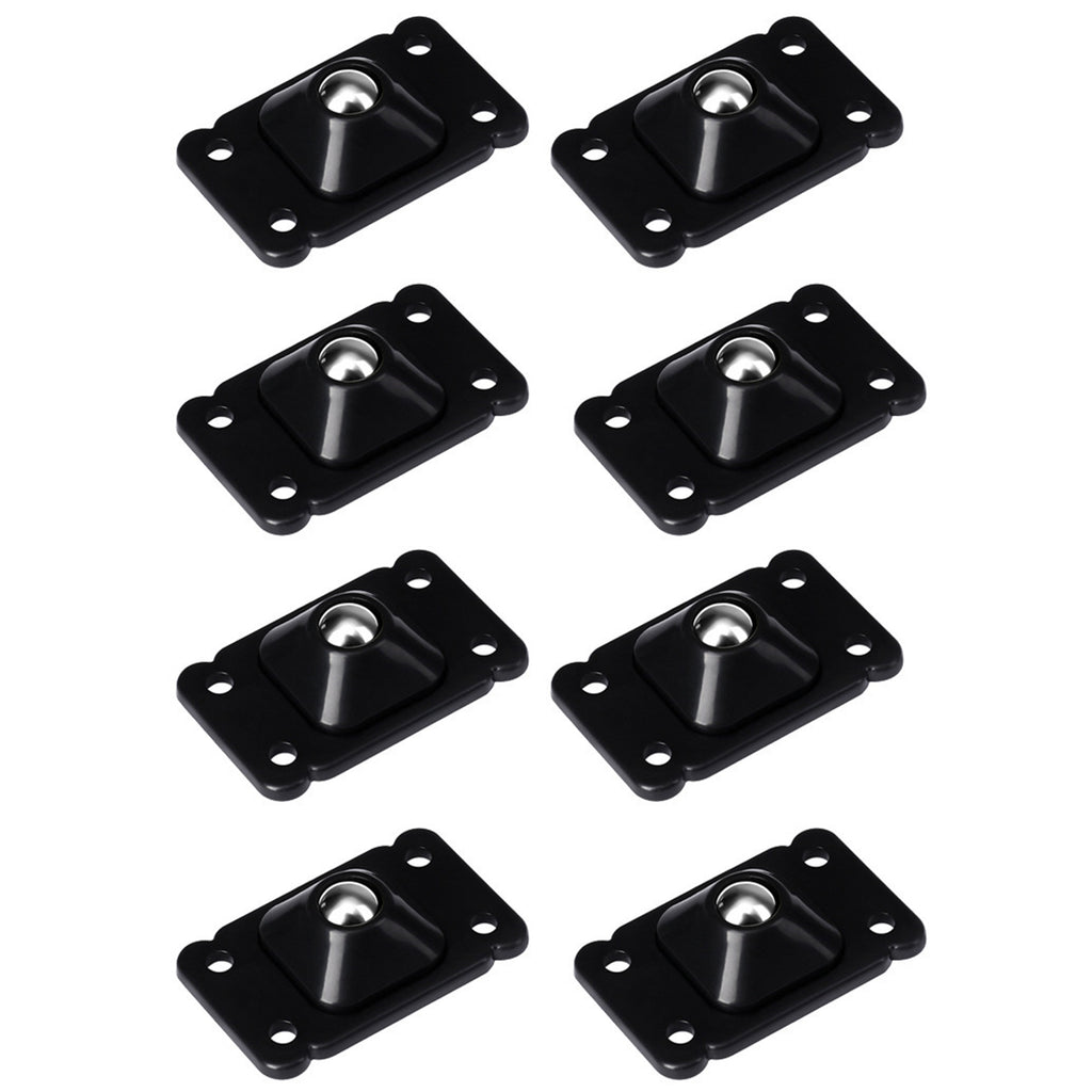 360° Rotation Self-adhesive Casters Black - Pack of 8