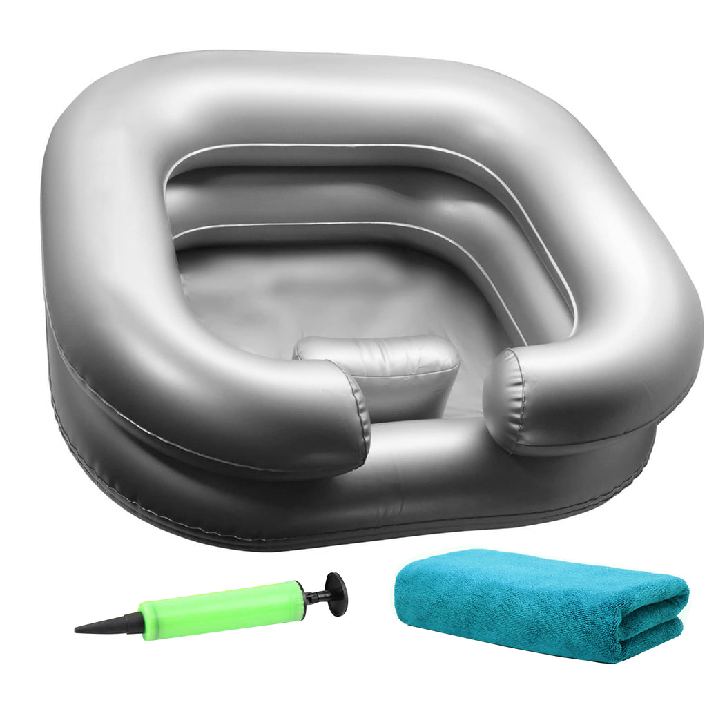 Foldable Inflatable Hair Washing Basin with towel set