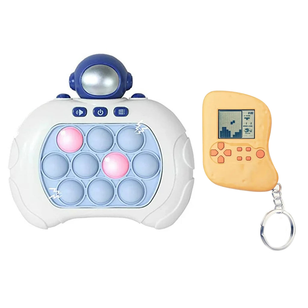 Pop Fidget Game and Russian Game Keychain set for Kids Adult present