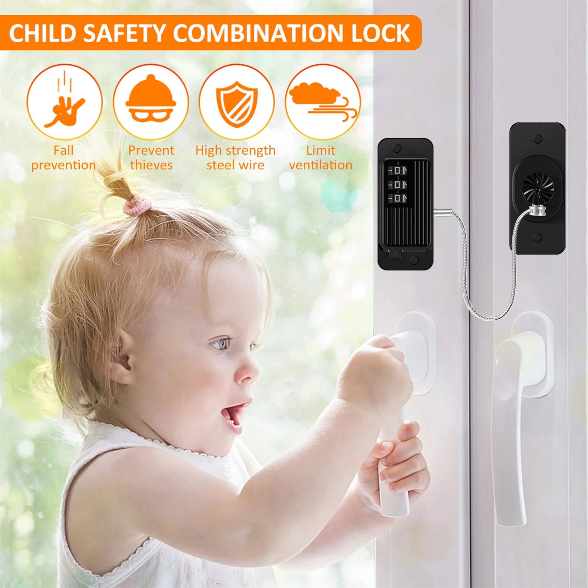 2PCs Coded Child Safety Refrigerator Door Cabinet Window Lock – HEARTDECO