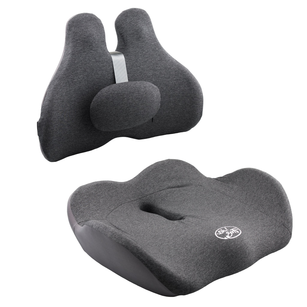 3PCs Memory Foam Lumbar Support Cushion for Qffice Chair