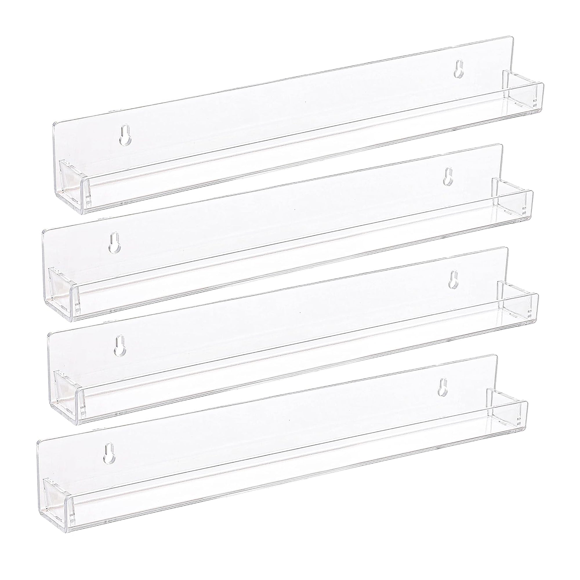 4 Pack Wall Mounted Clear Acrylic Display Shelf HEARTDECO 4-pack-wall-mounted-clear-acrylic-display-shelf-heartdeco