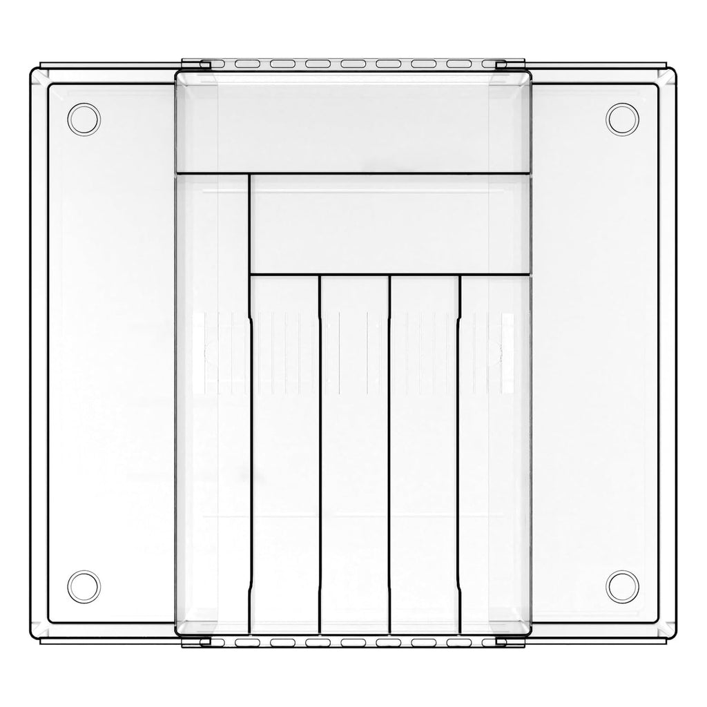 Expandable Acrylic Cutlery Drawer Organizer
