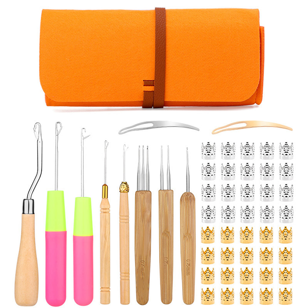 131 Pieces Dreadlocks Crochet Hook Tool Kit with Carrying Case