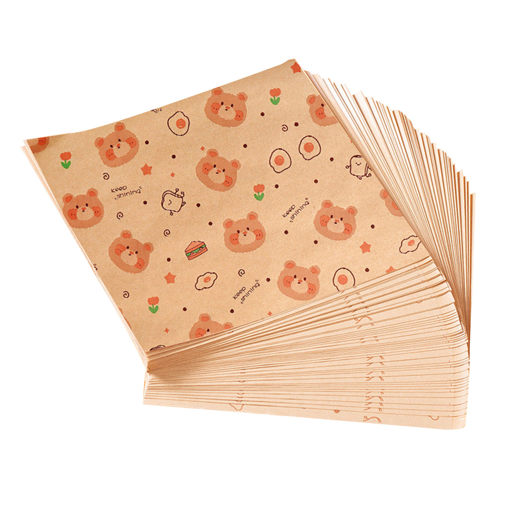 Cartoon Baking Sheets Wrapping Paper - 100 Piece