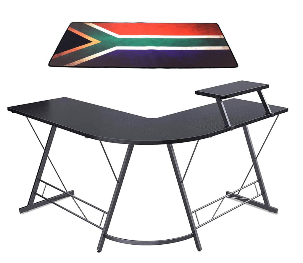 Corner Computer Desk Gaming Desk Monitor Stand with Mouse Pad