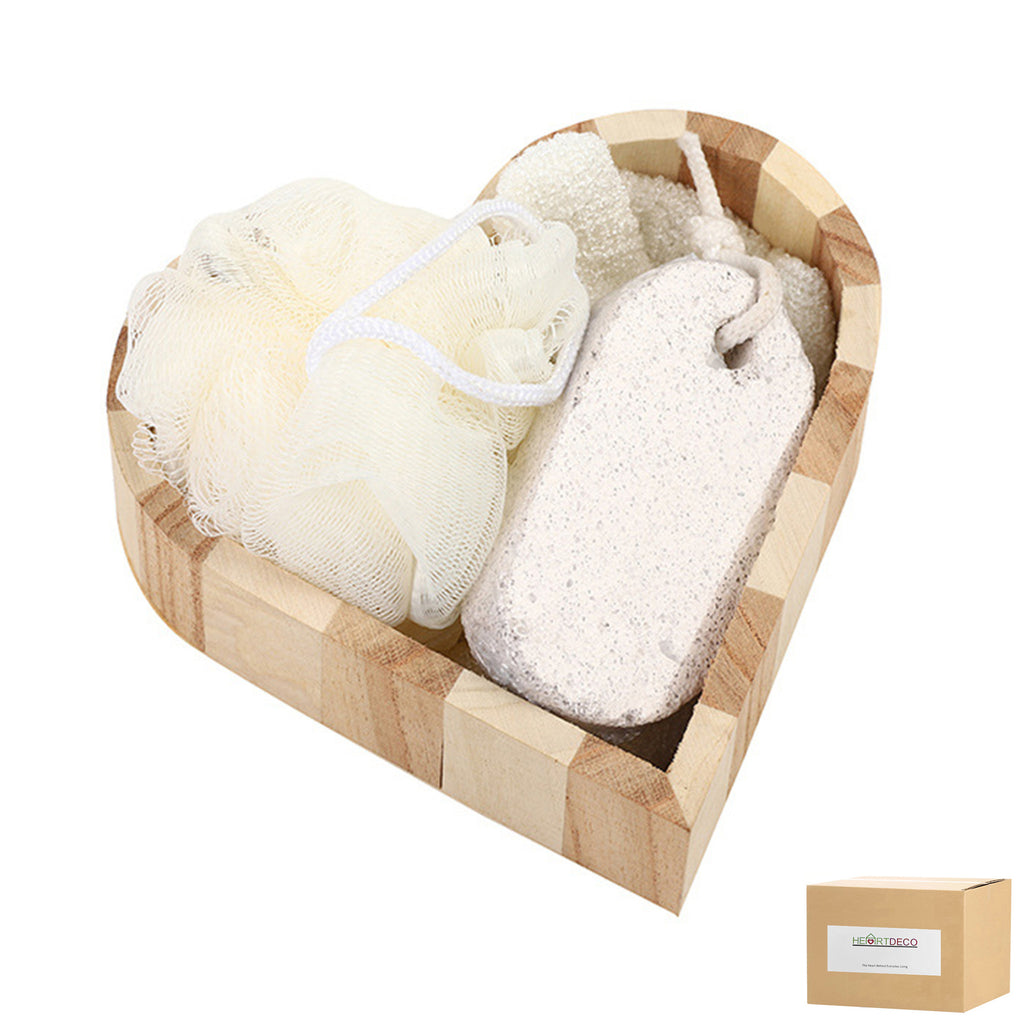 Heartdeco Heart-Shaped Bath Gift Set 5 Pieces