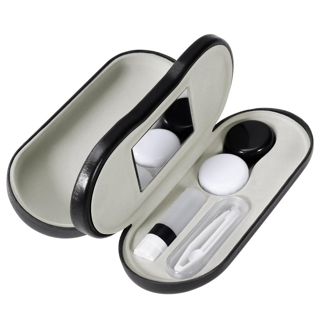 2 in 1 Contact Lens Case and Glasses Case with  Mirror and Accessories