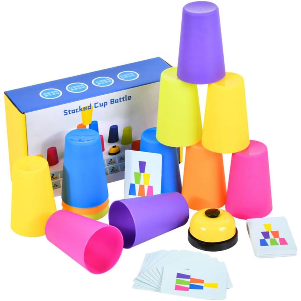Two-Player Stacking Cups Game Set for Child Toy  Improve Reflexes and Limb