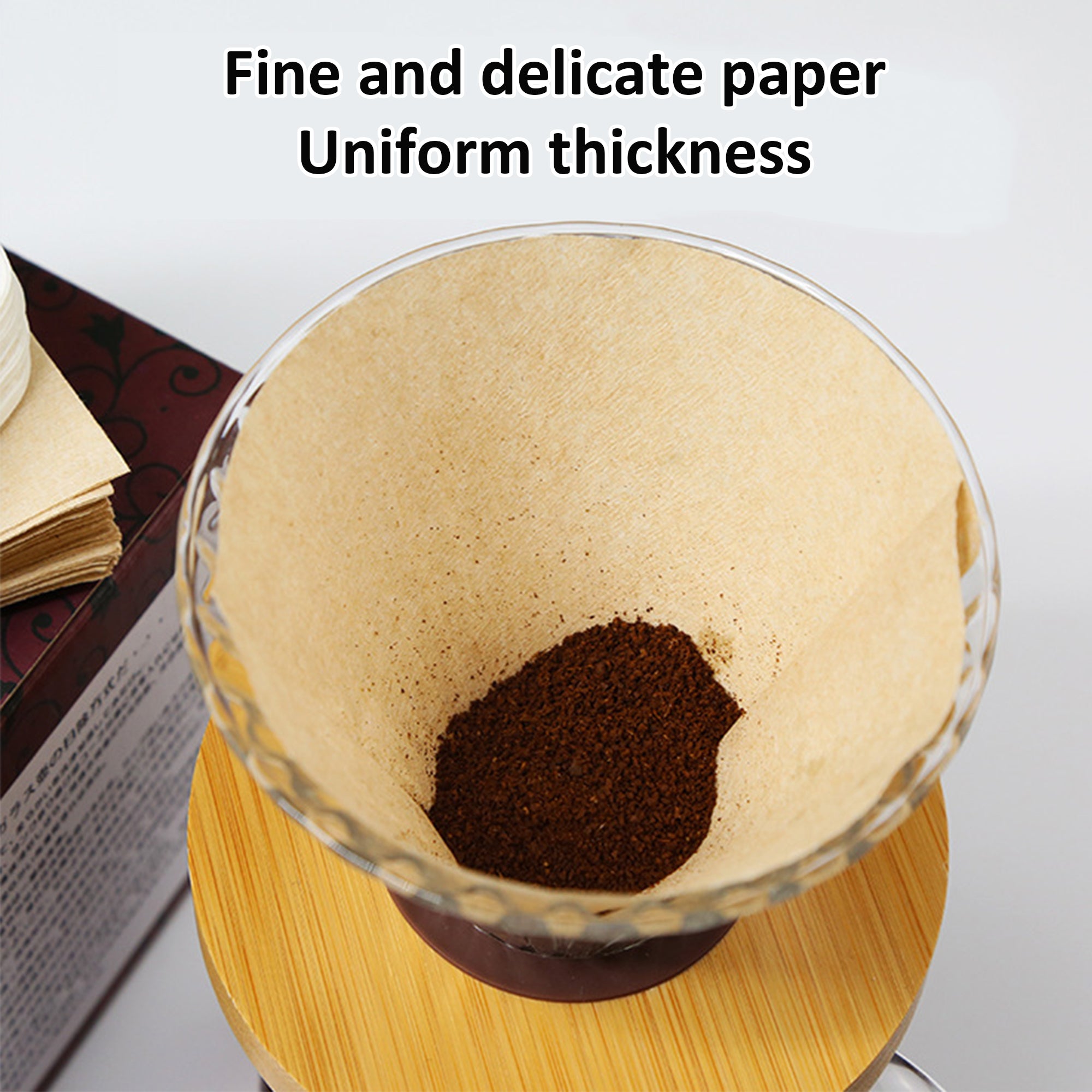 Acrylic Coffee Filter Holder Paper Storage Rack with Filter Paper 40PC ...