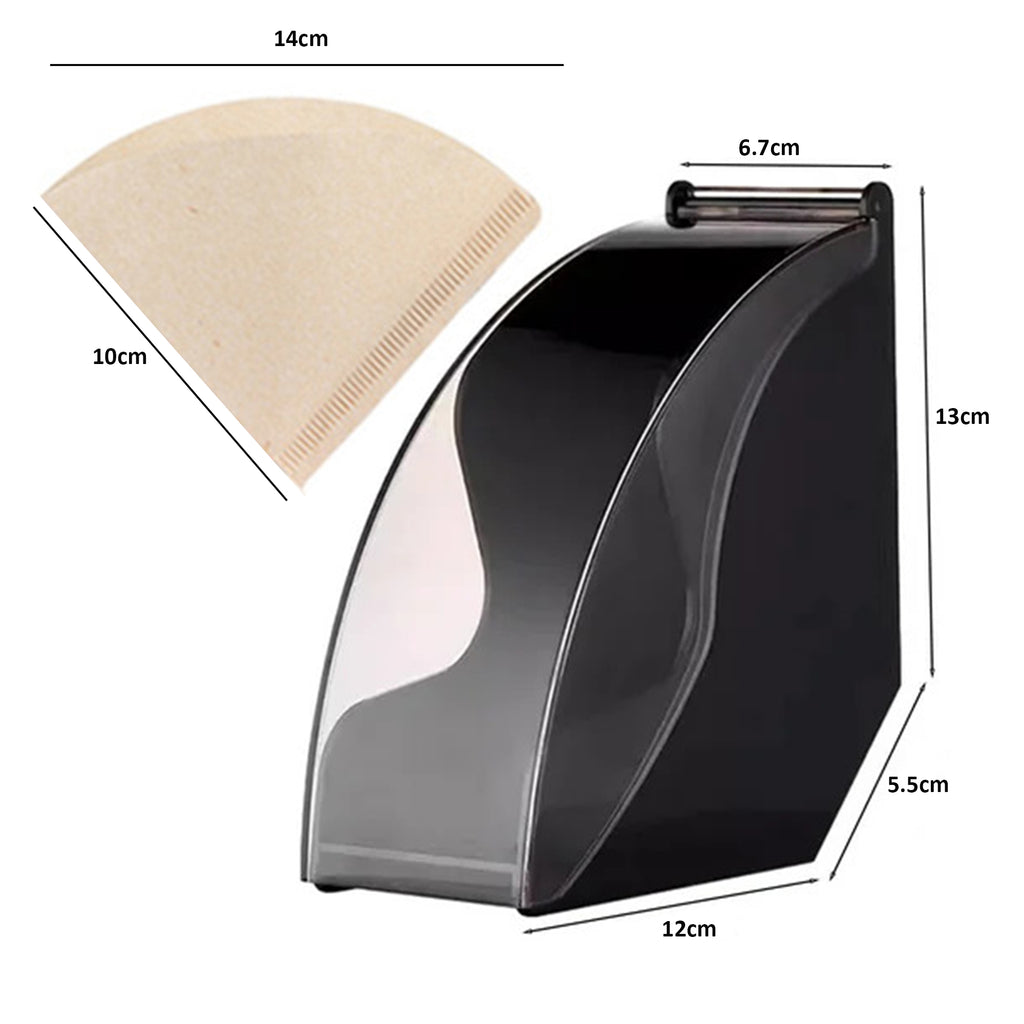Acrylic Coffee Filter Holder Paper Storage Rack with Filter Paper 40PC ...