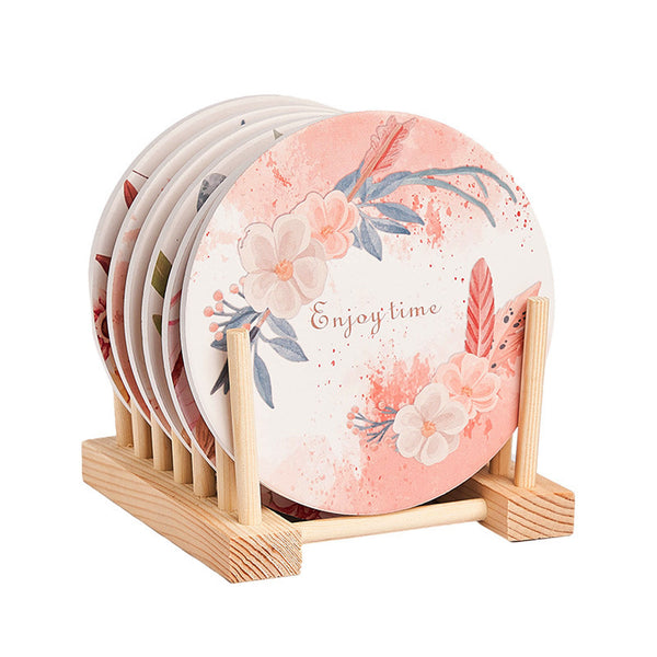 Heat-Resistant Round Table Mats Set of 7