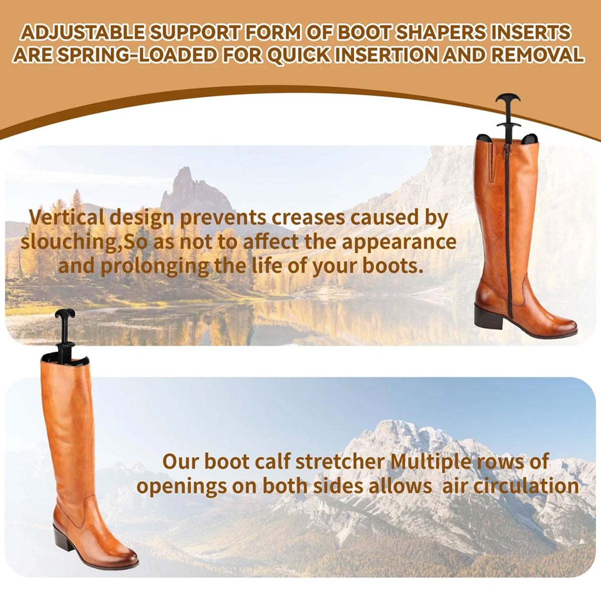 Women's Adjustable Boot Shapers Shoe Support Shoe Expander – HEARTDECO