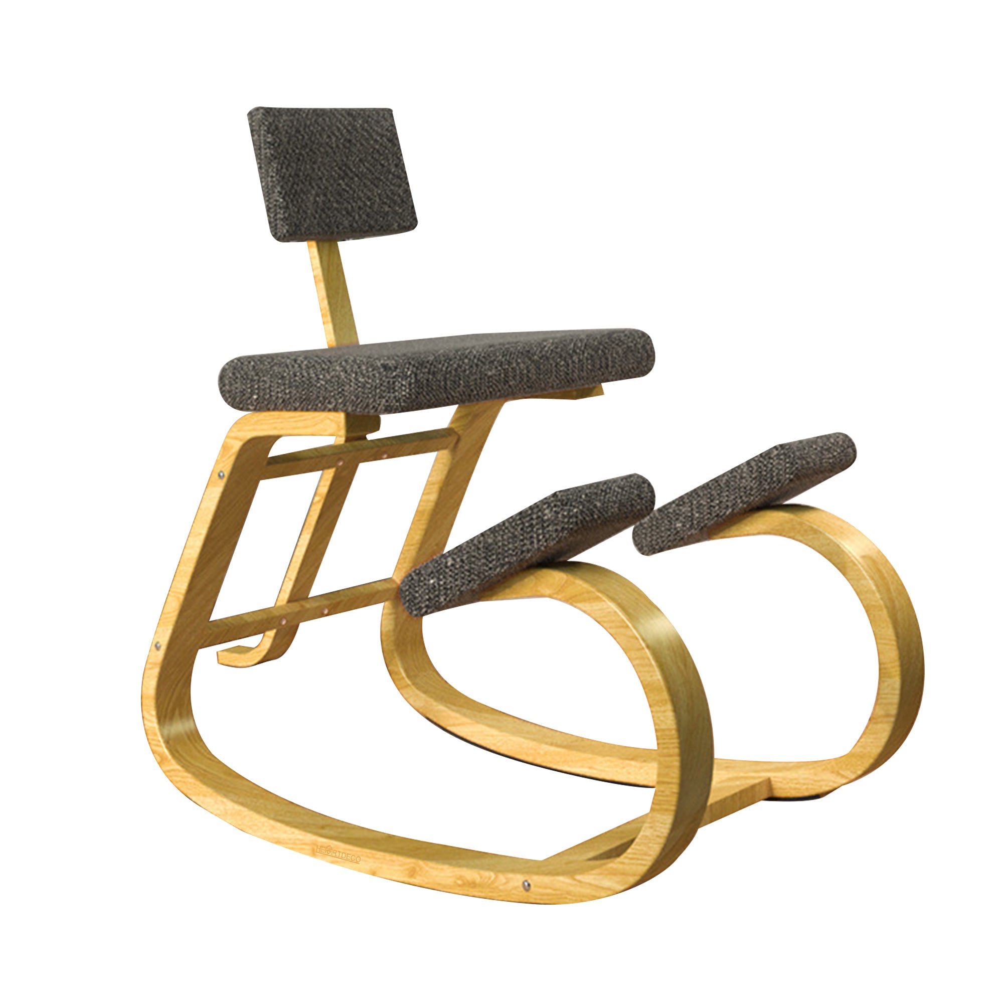 Ergonomic Posture Kneeling Rocking Chair with Backrest – HEARTDECO
