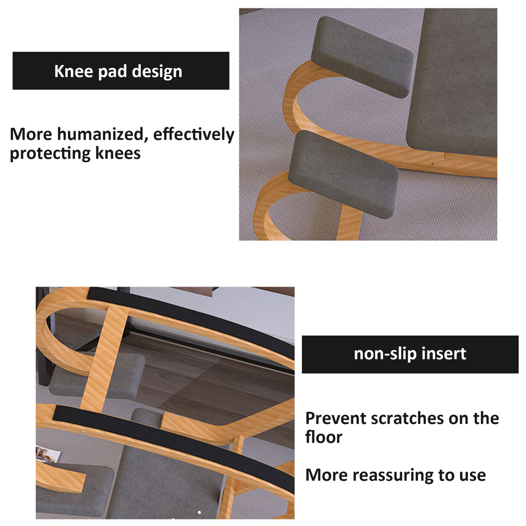 Ergonomic Posture Kneeling Rocking Chair with Backrest