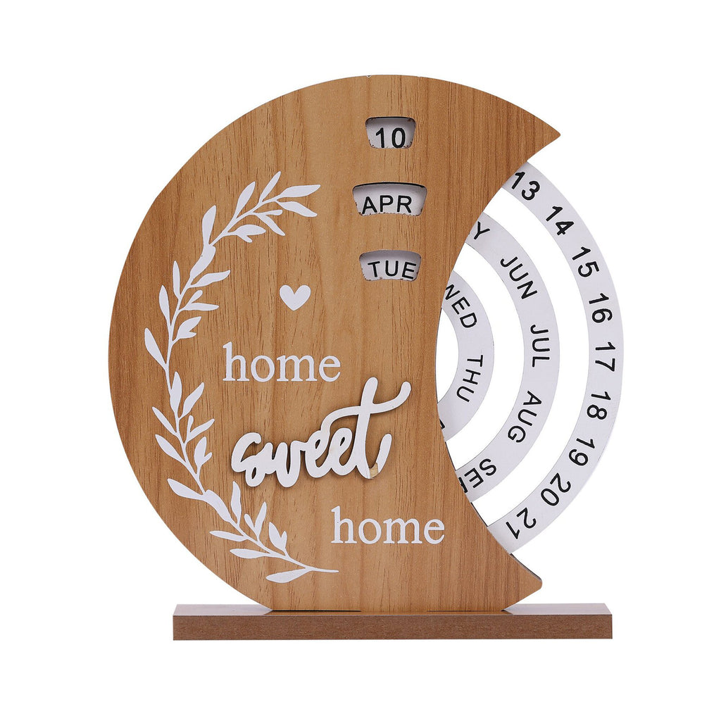 Heartdeco Reusable Wooden Desk Calendar