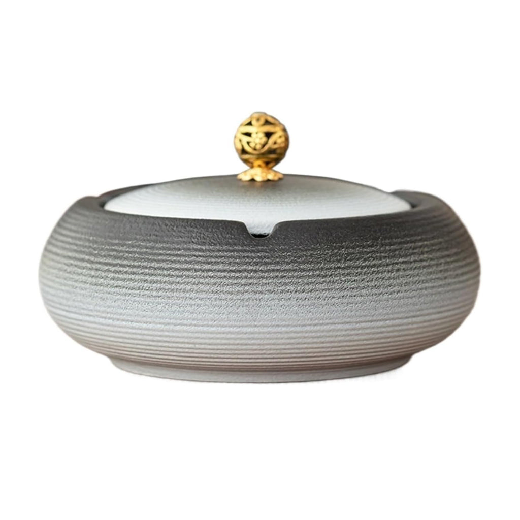 Ceramic Ashtray With Lid Gradient Design Stylish