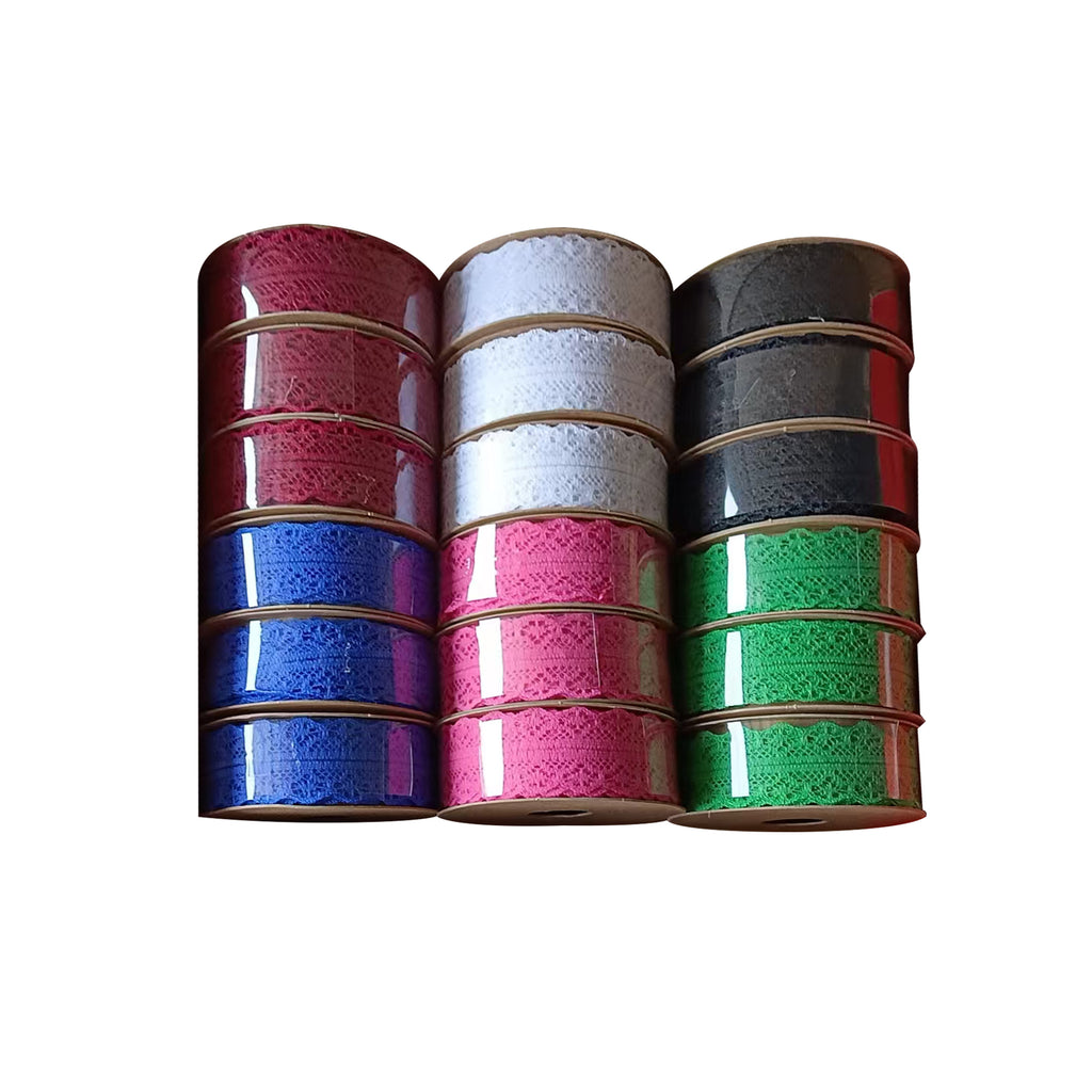 18Pcs Lace Trim Ribbons for DIY Bridal Wedding Decoration Gift Wrapping