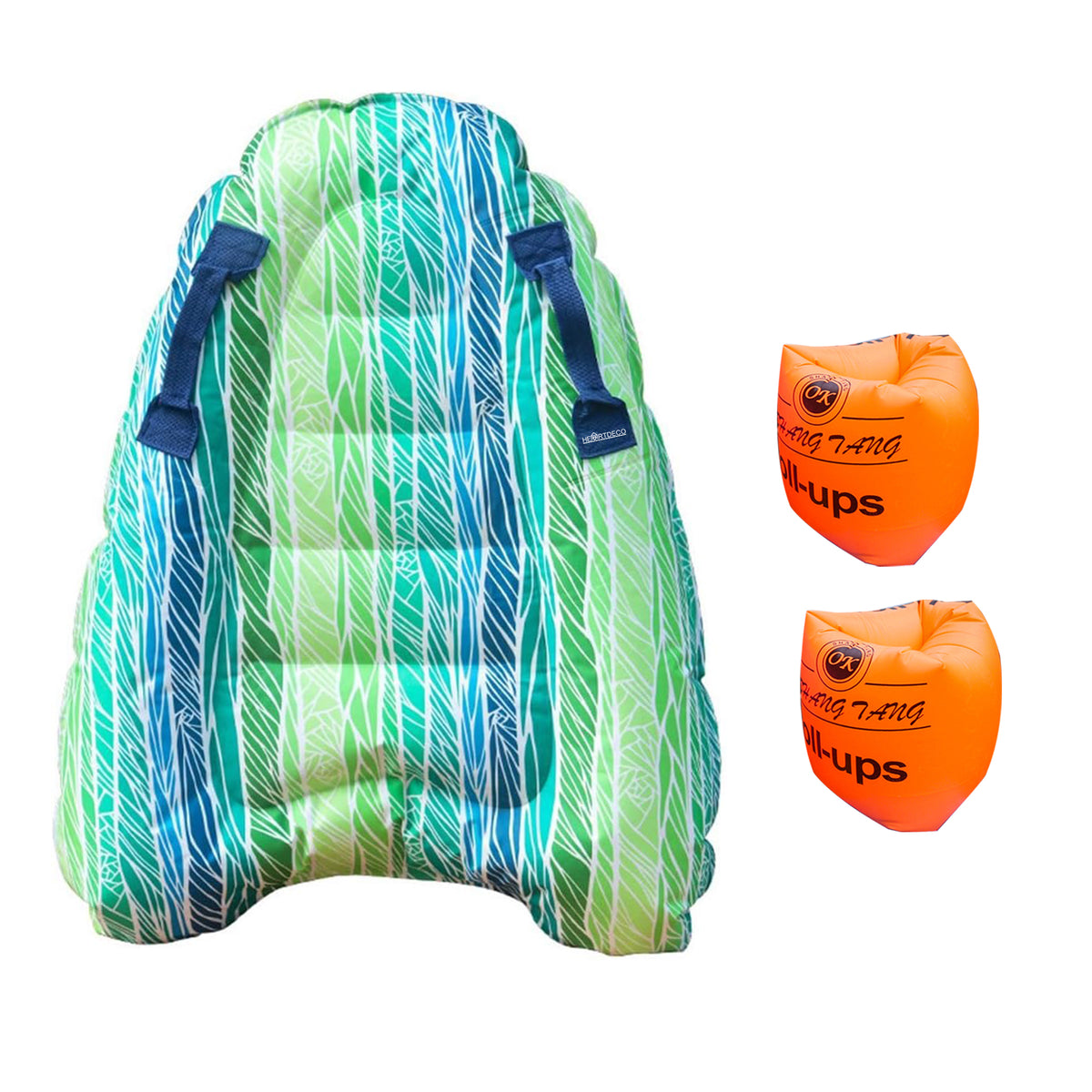 Swimming Set for Beginners - Inflatable Surfboard and Inflatable Arm B ...