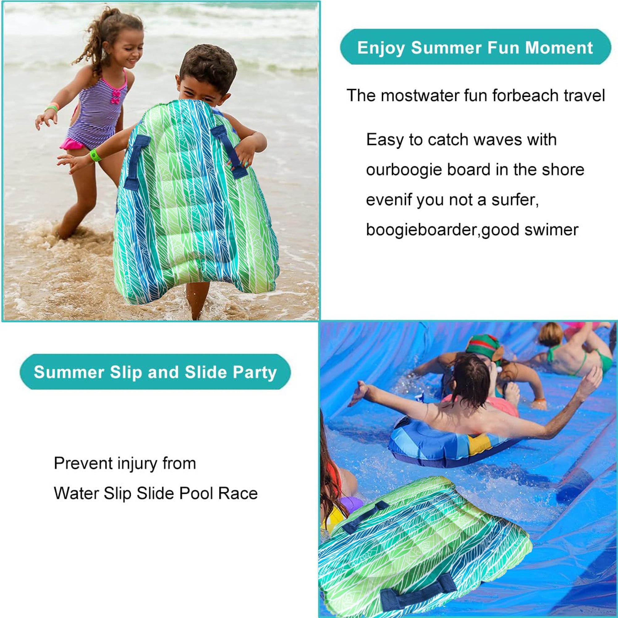 Swimming Set for Beginners - Inflatable Surfboard and Inflatable Arm B ...
