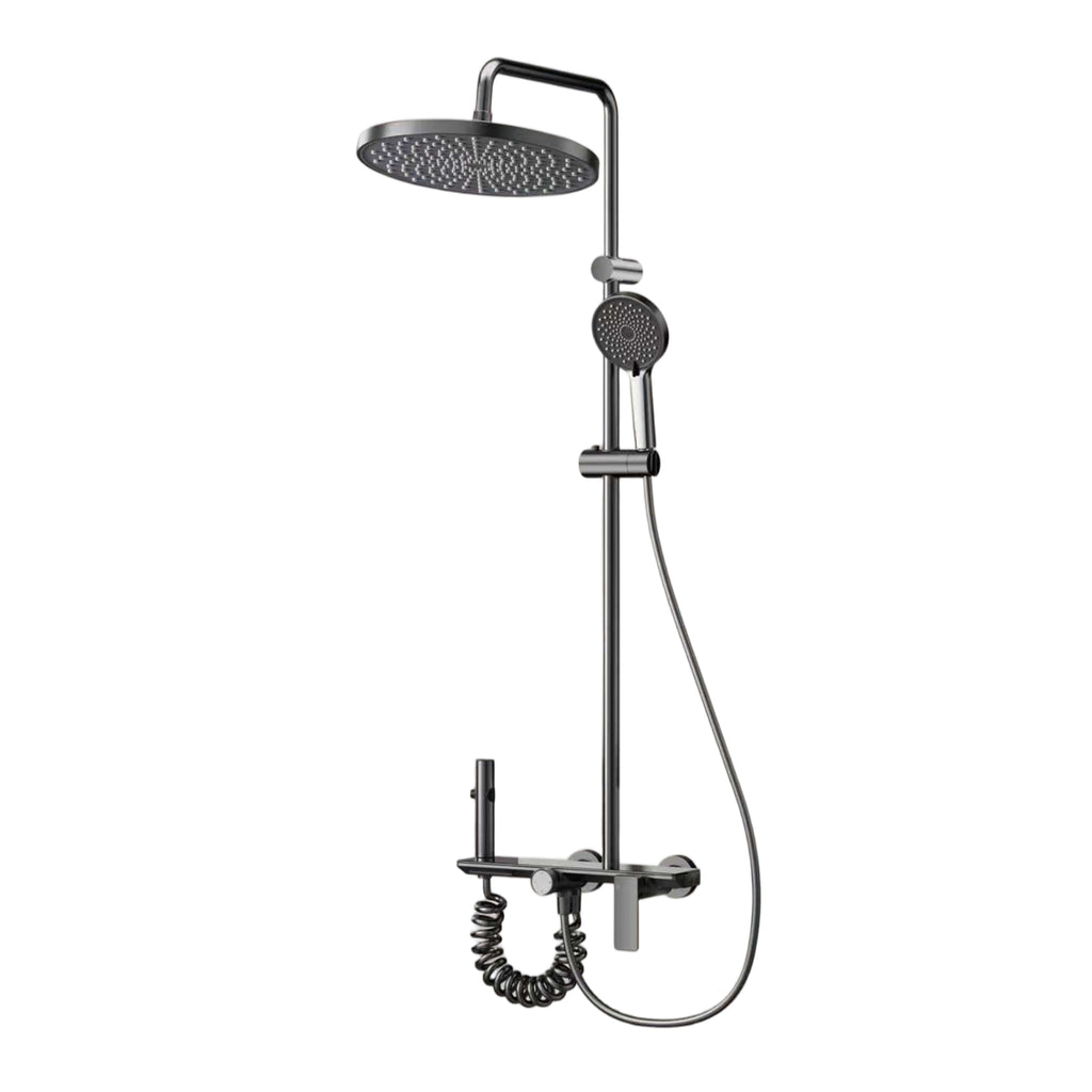 Heartdeco Multi-Function Aluminum Shower System with with Handheld Set