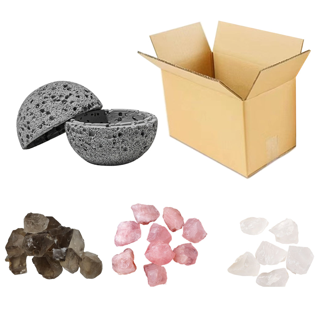 Starry Sky Aroma Diffuser With Natural Healing Crystals Gift Decor