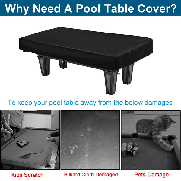 Heartdeco 420D Waterproof Pool Table Protective Cover 8ft