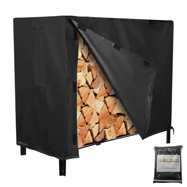Heartdeco Waterproof Log Rack Cover for Outdoor Firewood Storage - XL