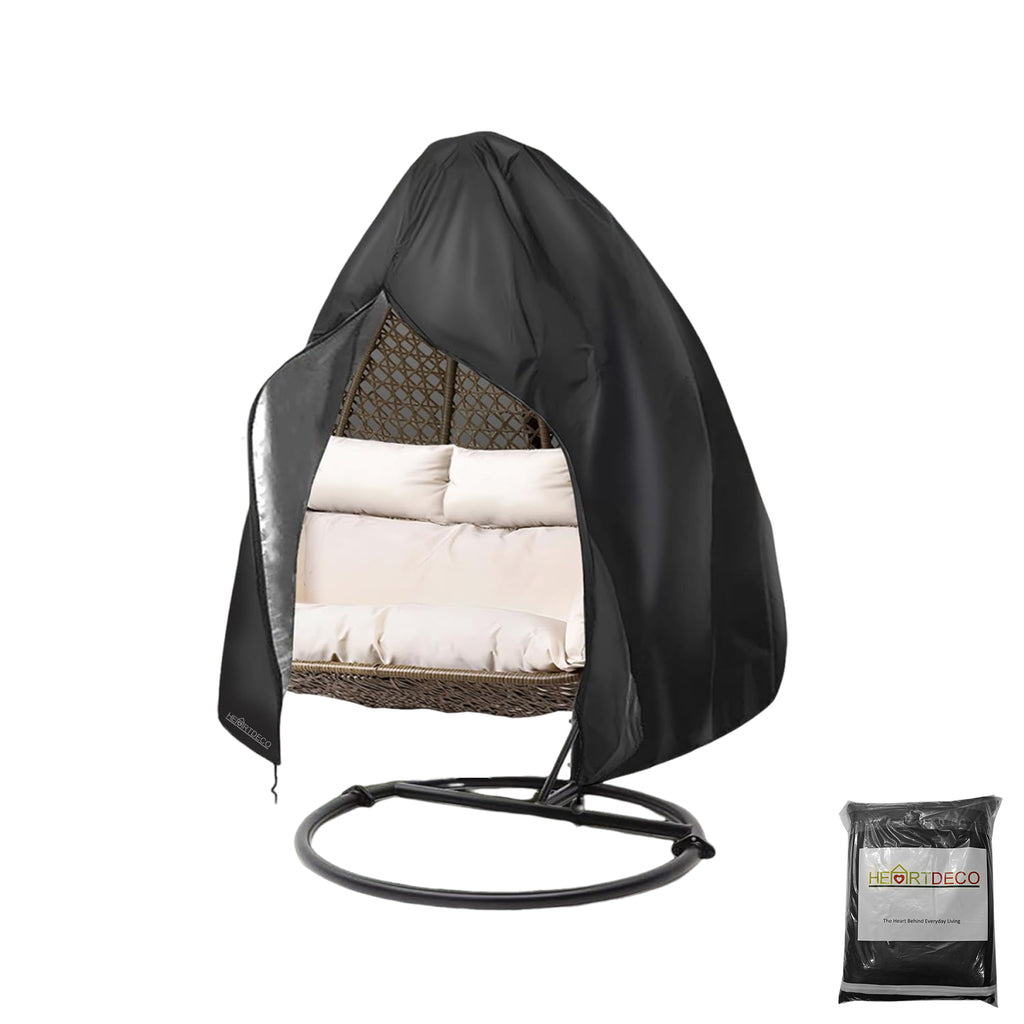 Heartdeco 78 Inch Hanging Egg Chair Cover, Waterproof Patio Swing Protector