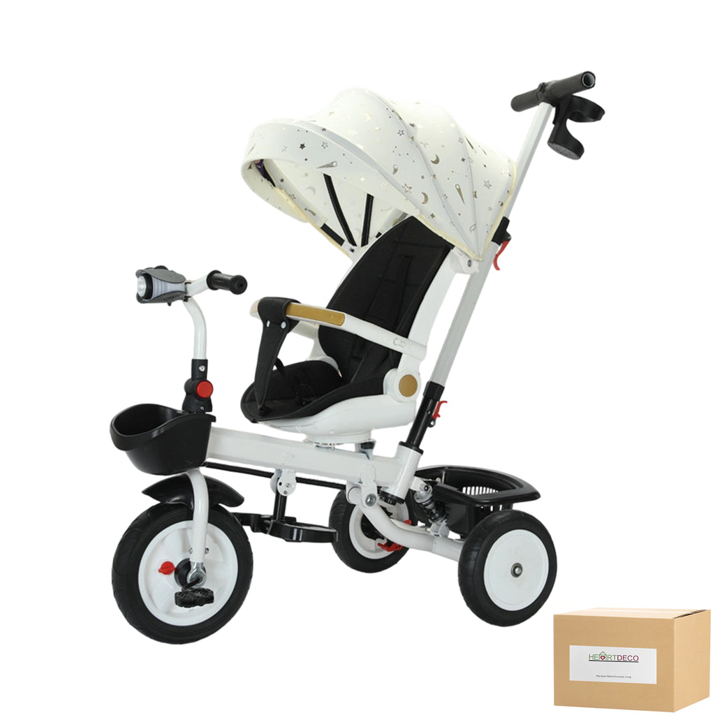 Heartdeco 4-in-1 Foldable Baby Tricycle Stroller