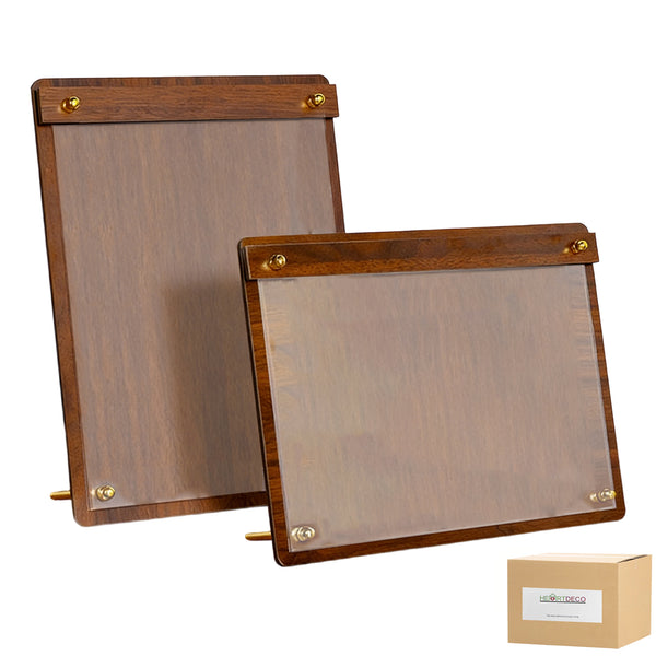 Heartdeco 2PCs A5 Portable Certificate Frame With Acrylic Award Frame & Metal Stand