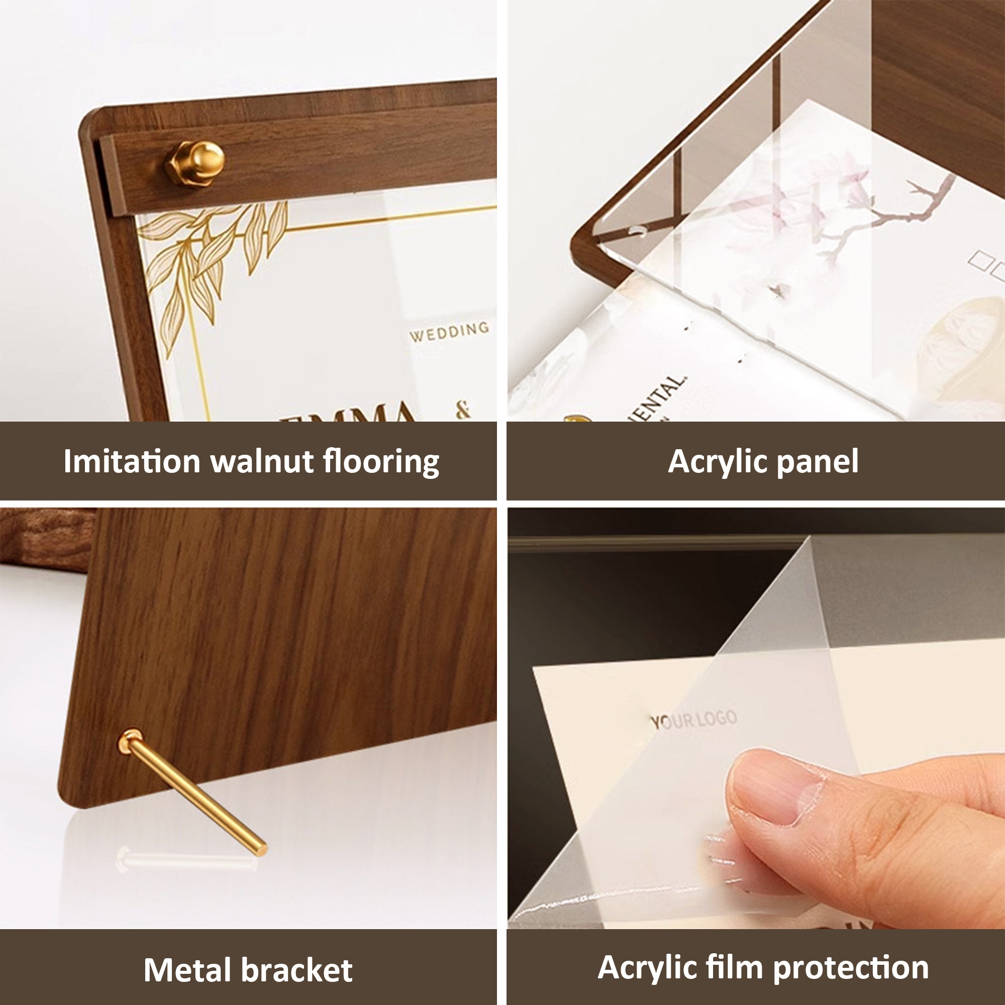 Heartdeco 2PCs A5 Portable Certificate Frame With Acrylic Award Frame ...