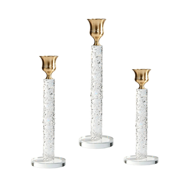 Heartdeco Nordic Crystal Candle Holder Set