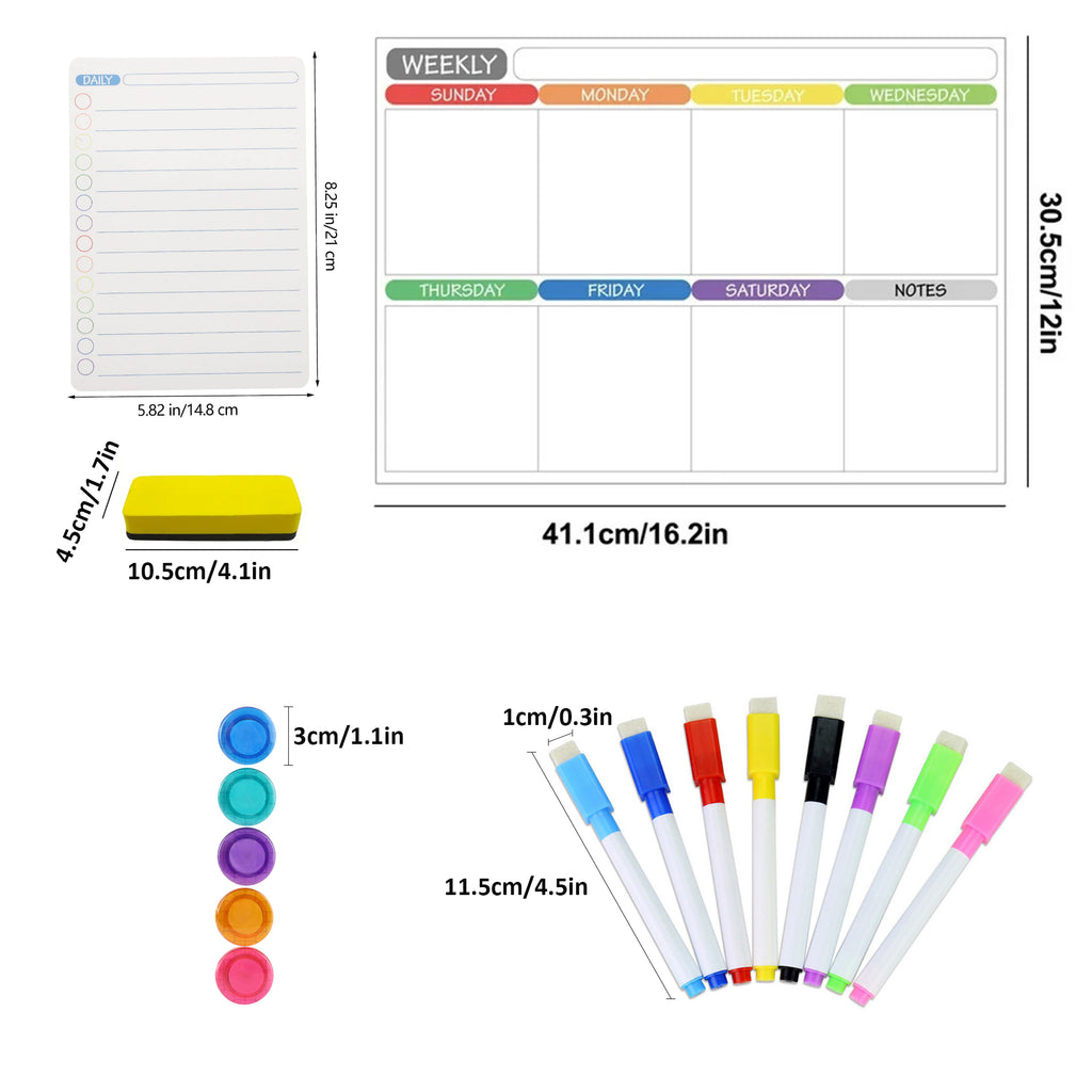 21 PCs A3 Magnetic Fridge Calendar Monthly Planner Set Description