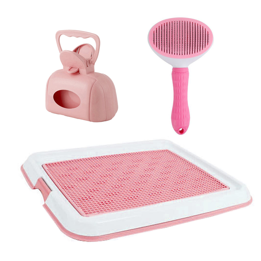 49x36cm Dog Potty Tray Toilet for S/M Pet with Poop Scooper,Pet Hairbrush
