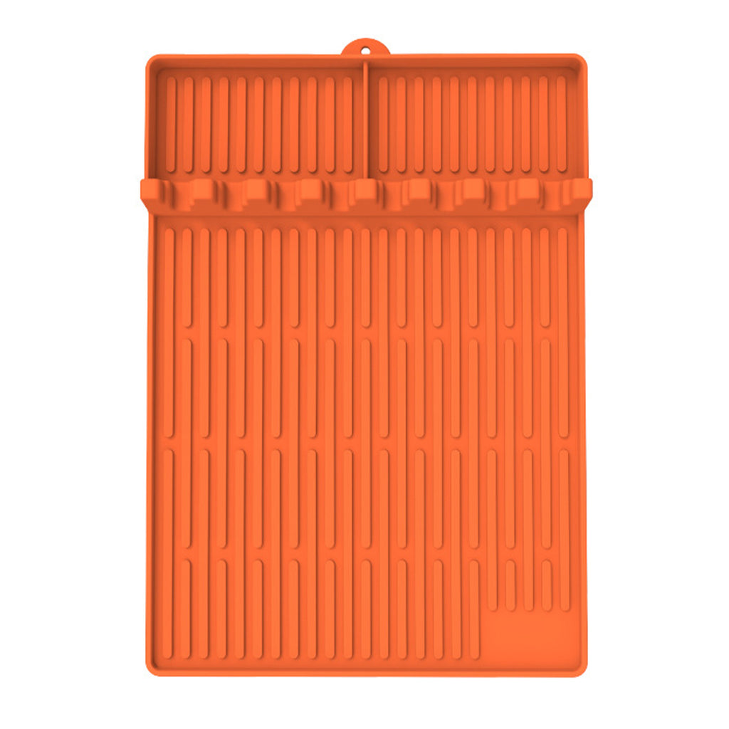 16x11.5 Non-Slip Silicone Grill Utensil Rest with Drip Pad for Side Shelf