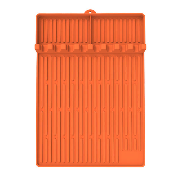 16x11.5 Non-Slip Silicone Grill Utensil Rest with Drip Pad for Side Shelf