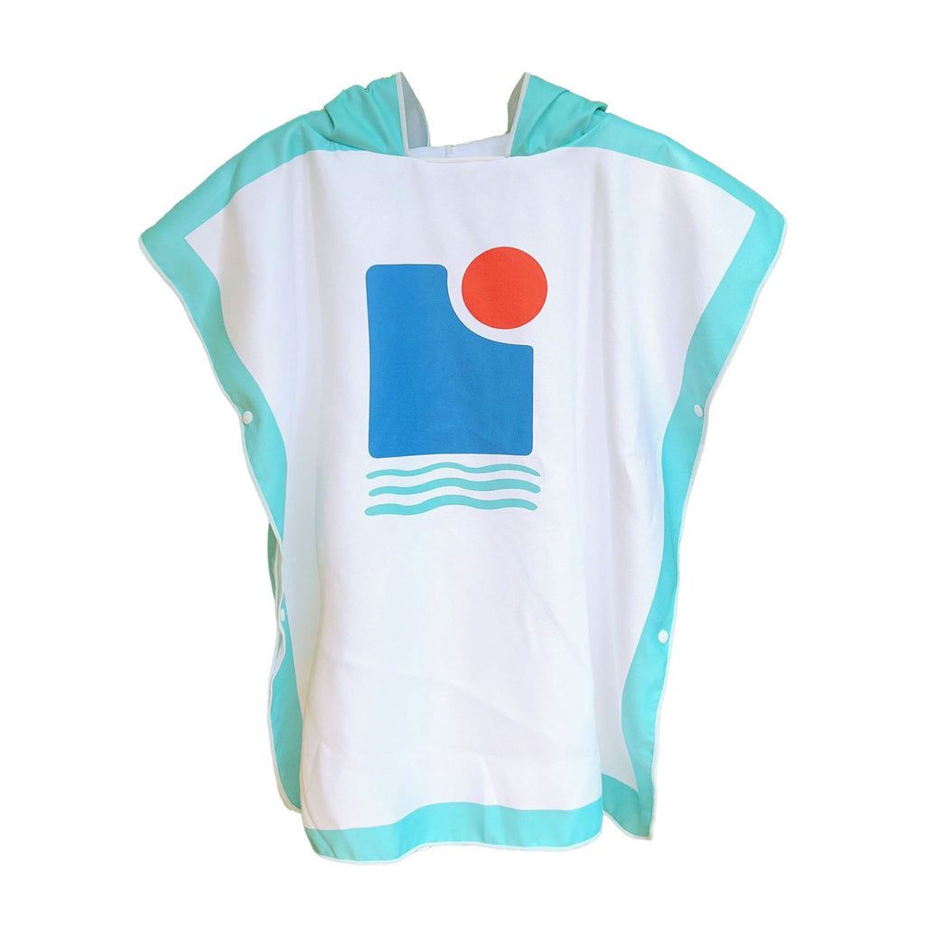 Kid's Bath Towel Bathrobe With Hood for Kids Beach & Swim Robe - Geometry - L