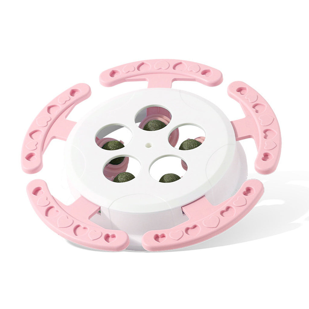 Cat Hide and Seek Game Treat Puzzle Catmint Feeder Teeth Cleaning Turntable