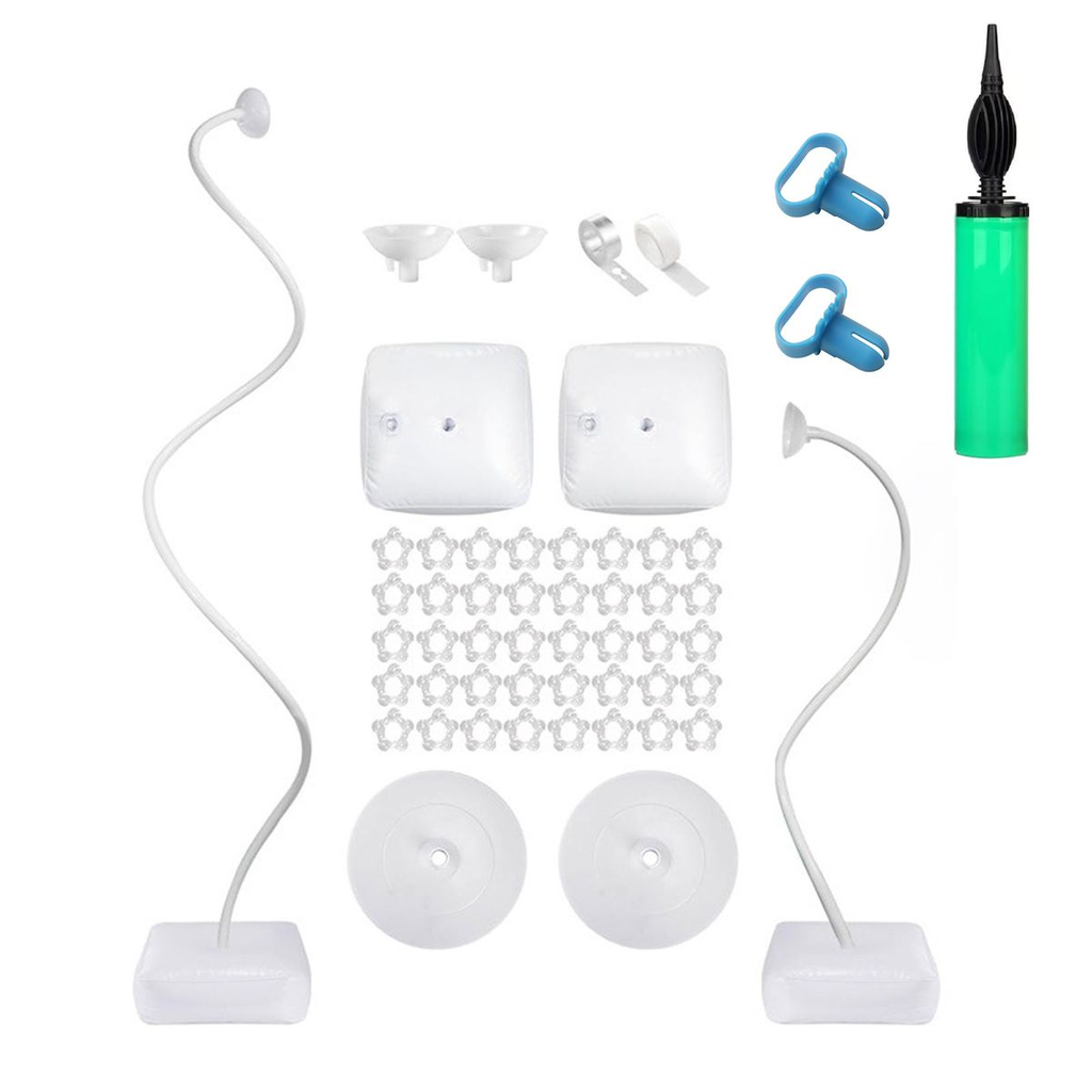 Asymmetrical Balloon Arch Stand Kit Fiber Rod Set for Party - 54 Piece