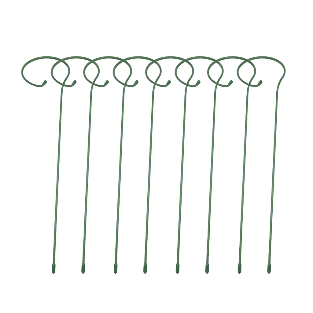 8 Pcs Garden Plant Support Stakes Rings Cage for Single Stem Flower